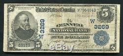 1902 $5 The Denver National Bank Of Denver, Co National Currency Ch. #3269