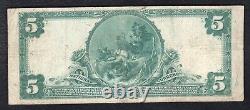 1902 $5 The Indiana National Bank Of Indianapolis, In National Currency Ch. #984