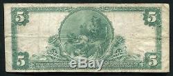 1902 $5 The Mechanics National Bank Of Trenton, Nj National Currency Ch. #1327