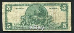 1902 $5 The Phillipsburg National Bank New Jersey National Currency Ch. #1239