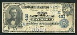 1902 $50 Db The First National Bank Of Van Vert, Oh National Currency Ch. #422