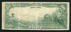 1902 $50 Db The First National Bank Of Van Vert, Oh National Currency Ch. #422