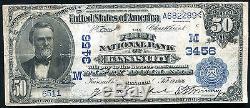 1902 $50 The First National Bank Of Kansas City, Mo National Currency Ch. #3456
