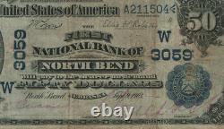 1902 Db $50 National Bank Note North Bend Currency Nebraska Very Fine Rust (504)
