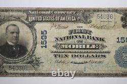 1902 Large Size National Currency First National Bank of Mobile AL (JENA203)