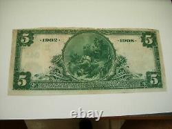 1902 National Currency IRVING National Bank NY. $5 note Circulated