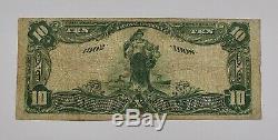 1902 National Currency LARGE Note $10 BillNational Bank of Bangor, PA