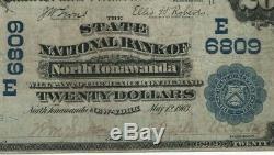 1902 PB $20 State National Bank North Tonawanda NY National Banknote Currency VF
