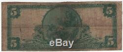 1902 PB $5 Union National Bank HOUSTON TEXAS National Banknote Currency Fine