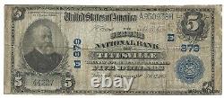 1902 PLAIN BACK $5 NATIONAL CURRENCY 2nd NATIONAL BANK OF TITUSVILLE PA. CH# 879