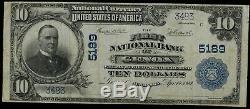 1902 Pb $10 First National Bank Genoa Nebraska Banknote Currency Very Fine (483)