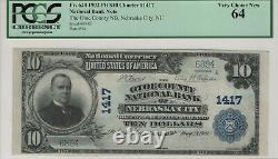 1902 Pb $10 Otoe National Bank Nebraska City Banknote Currency Pcgs C Cu 64