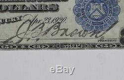 1902 Pb $5 National Bank Note Currency Louisville Kentucky Choice Vf+ Plus (870)