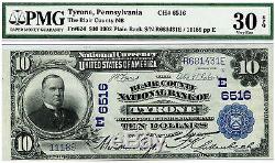 1902 Plain Back Blair County National Bank Of Tyrone Pa $10 National Currency