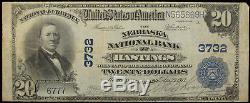 1902 Series National Bank Hastings Nebraska $20 Currency Note Choice Vf (869)
