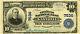 1902 Series National Currency The Citizens National Bank Of Gastonia Nc $10 Note