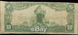 1902 Series O'neill Nebraska National Bank $10 Currency Note Plainback