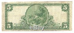 1905 $5 Jefferson County Nat Bank of Watertown NY Large National Currency VG