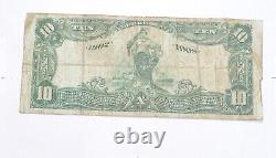 1908 $10 Commercial Nat'l Bank Of Raleigh National Currency Large Note 0930