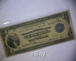 1914 $1 One Dollar National Currency, Federal Reserve Bank Chicago ILL