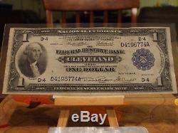 1918 $1, Federal Reserve Bank Note, National Currency, Vf/xf Condition, Fr#718