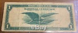 1918-A Large $1 Dollar Bill Bank Note National Currency Boston