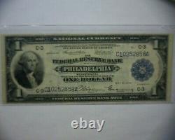 1918 One Dollar $1 National Currency FEDERAL RESERVE Bank Note Philadelphia, PA