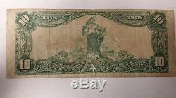 1920 $10 National Currency First National Bank Hawaii at Honolulu Plain Back