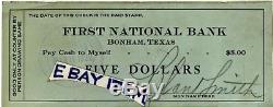 1922 Bonham Texas DEPRESSION SCRIP First National Bank OBSOLETE CURRENCY B Smith