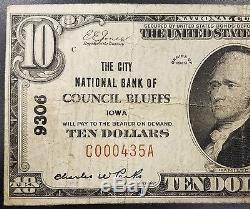 1929 $10.00 Nat'l Currency, The City National Bank of Council Bluffs, Iowa