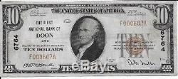 1929 $10.00 Nat'l Currency, The First National Bank of Doon, Iowa
