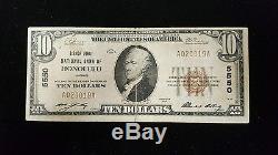 1929 $10.00 National Currency Type 1 Bishop First National Bank of Honolulu