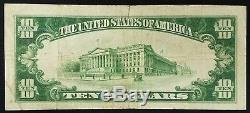 1929 $10.00 National Currency from the Old National Bank of Waupaca, Wisconsin