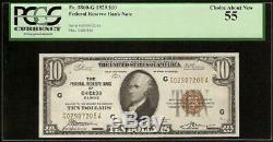 1929 $10 Dollar Bill Brown Seal Federal Res Bank Note National Currency Pcgs 55