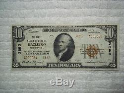 1929 $10 Hazleton Pennsylvania PA National Currency T2 # 3893 1st National bank