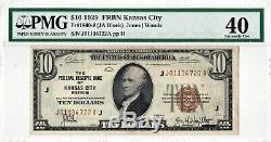 1929 $10 KANSAS CITY Missouri Federal Reserve Bank Note Brown National Currency