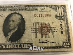 1929 $10 Muskegon Michigan MI National Currency Bank Note Bill Ch. #4398