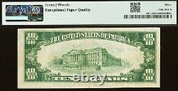 1929 $10 National Bank Webster, Massachusetts CH# 13780 PMG 30EPQ Top Pop 1/0