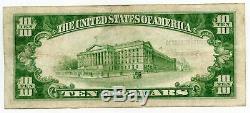 1929 $10 National Currency Note 6604 First Bank Oshkosh Wisconsin BH826