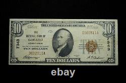 1929 $10 National Currency The National Bank of Girard Pennsylvania #7343