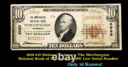 1929 $10 National Currency The Worthington National Bank
