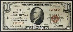 1929 $10 National Currency from The First National Bank of McConnelsville, Ohio