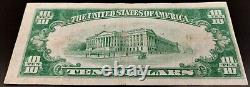 1929 $10 National Currency from The Second National Bank of Freeport, Illinois
