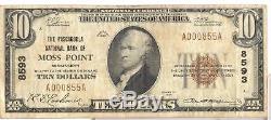1929 $10 Pascagoula National Bank Moss Point Mississippi 8593 Currency RW013
