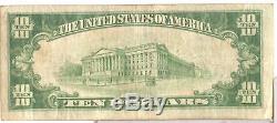 1929 $10 Pascagoula National Bank Moss Point Mississippi 8593 Currency RW013