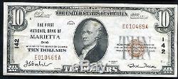 1929 $10 The First National Bank Of Marietta, Oh National Currency Ch. #142