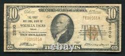1929 $10 The First National Bank Of Wichita Falls, Tx National Currency Ch. #3200