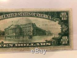 1929 $10 The United States National Bank Galveston Texas National Currency 12475