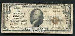 1929 $10 Tyii First National Bank In Indiana, Pa National Currency Ch. #14098