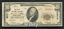 1929 $10 Tyii First National Bank Of South Fork, Pa National Currency Ch. #6573